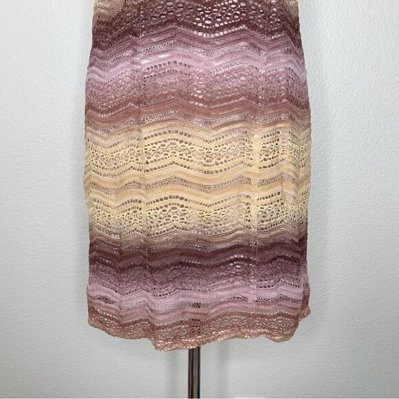 Free People Size 12 All You Ever Wanted Crochet Ombre Bodycon Dress - Picture 4 of 15